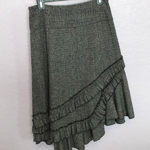 Asymmetrical wool skirt and stylish